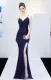 Sexy Sequins Straps Slit Mermaid Evening Dress