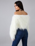 Sexy Off the Shoulder Fur Sweater