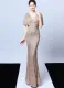 Occassional Sequins Batwing Sleeves Mermaid Evening Dress