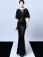 Occassional Sequins Batwing Sleeves Mermaid Evening Dress