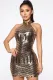 Sequins Scoop Mini Club Dress