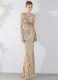 Sequins Sleeveless V-Neck Mermaid Evening Dress