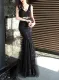 Sequins V-Neck Sleeveless Mermaid Evening Dress