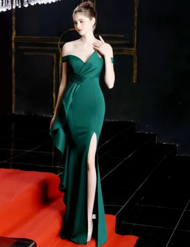 Sexy Sweetheart Slit Mermaid Evening Dress