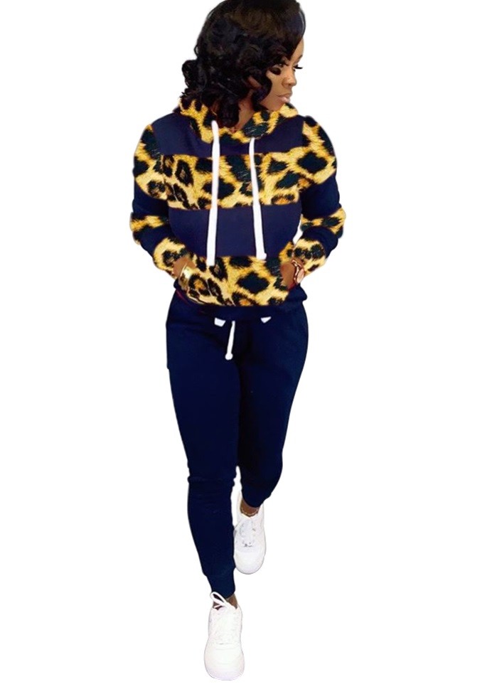 leopard sweat suit