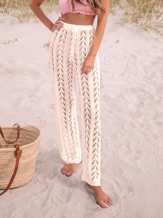 Wholesale Summer Crochet Hollow Out Beach Pants | Global Lover
