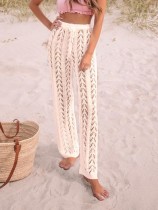 Summer Crochet Hollow Out Pantalones de playa