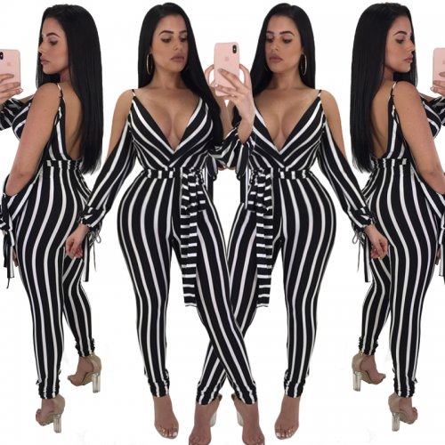 white low back jumpsuit