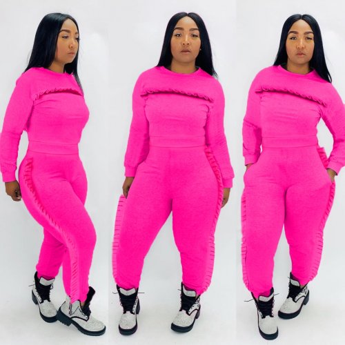 sweatsuit with ruffles