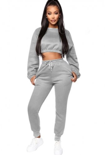 crop sweat suit