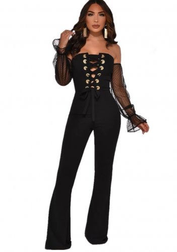 evening jumpsuit with skirt