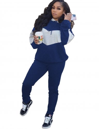 color block sweat suit