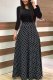 Long Sleeve Dotty Maxi Dress