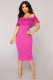 Off Shoulder Lace Detailed Party Dress