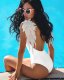Low Back One-Piece Detailed Swimwear