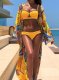 Solid Color Two-Piece Hard Padded Swimwear