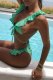 Two-Piece Solid Ruffles Swimwear