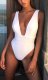 One-Piece Deep-V Swimwear
