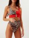 Two-Piece Leopard High Waist Swimwear