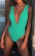 One-Piece Deep-V Swimwear