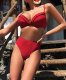 Two-Piece Red High Waist Swimwear
