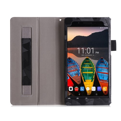 Pu Leather Case Flip Cover For Lenovo Tab 4 7 Essential Tb 7304 Tb 7304f Tb 7304i Tb 7304x 2017 Tablet Hand Strap With Card Slots