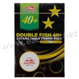 Double Fish Table Tennis Ball New Materials 2-Star 40+, white
