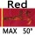 red MAX 50°