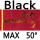 black MAX 50°