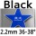 black 2.2mm 36-38°