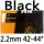 black 2.2mm 42-44°
