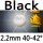 black 2.2mm 40-42°