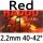 red 2.2mm 40-42°