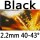 black 2.2mm 40-43°