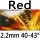 red 2.2mm 40-43°