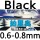 black 0.6-0.8mm
