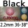 black 2.2mm 36-38°