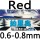 red 0.6-0.8mm