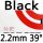 black 2.2mm 39°