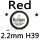 red 2.2mm H39