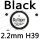 black 2.2mm H39