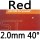 red 2.0mm 40°