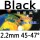 black 2.2mm 45-47°