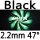 black 2.2mm 47°