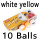 white-yellow 10 balls