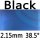 black 2.15mm 38.5°
