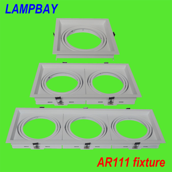 AR111 Fixture aluminum white face QR111 fitting led grille light