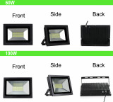 LED Flood Lights Ultra thin 15W 30W 60W 100W 150W 200W 90lm/w 110V/220V Waterproof IP65  Outdoor Garden Projectors