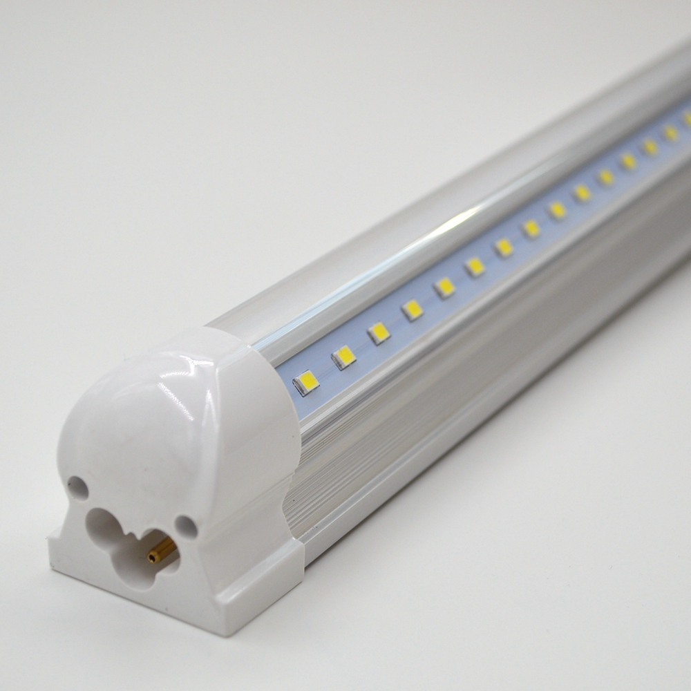 T8 Integrated LED Tube Bulb 2FT 3FT 4FT 5FT 6FT 8FT Dual Row V-Shape 25-100 Pack 