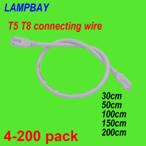 T5 T8 Connecting Cable 30cm 50cm 100cm 150cm 200cm 3-pin socket Wire Connector for LED Tube Light Integrated Fixture